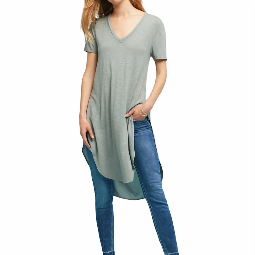 ⭐️ ANTHROPOLOGIE TLA Woven Side Slit Tunic - Picture 1 of 7